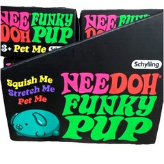 LOT OF 12 Schylling NeeDoh Funky Pup Squishy Toy NEW – FULL BOX 🌟FAST SHIP