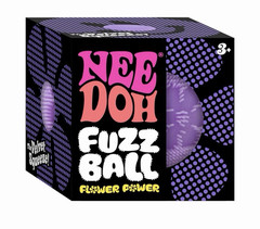 NeeDoh Fuzz Ball Purple Flower Power Tactile Squeeze Toy