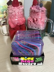 NeeDoh Nice Berg Swirl XL Giant Nee Doh Squishy Swirl Cube Purple Pink Blue