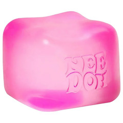 Schylling Needoh Nice Cube PINK Sensory Squeeze Toy with Super Solid Squish