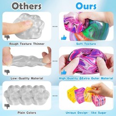 1 Pack Fidget Toys Squishy Stress Cube, Balls 2.2 inches, Multicolor