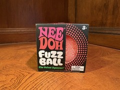 Nee Doh Needoh FUZZ BALL The Velvet Squeeze Fuzzball NEW Orange