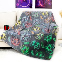 Glow in The Dark Game Twin Size – 60″ x 80″ (150 * 200 cm) Glow Game Blanket