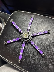 Transformable Fingertip Spin Top Fidget Spinner Deformable Robot Gyro Purple