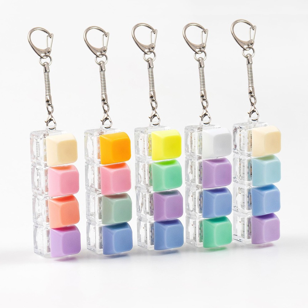 5Pcs Keyboard Fidget Toy, Colorful Loud 20mm x 80mm, Colourful