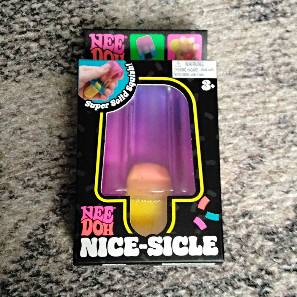 Nee Doh Nice-Sicle Super Solid Squish Soft Touch Stick Purple/Pink/Blue/Yellow