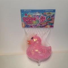 Sugar Swaps Pink Glitter Duck Squeeze Toy for Kids, Ages 5 and Up