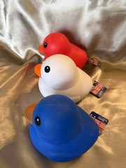 Sunny Days Squeeezy Jumbo Patriotic Red White And Blue Durable Duck Stress Toys