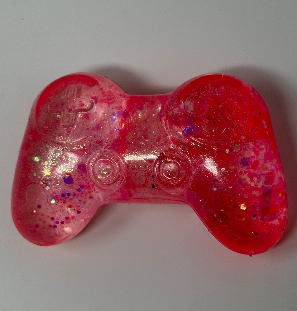New Squishy Sensory Toy Glitter Sparkle Sugar Gaming Gamer Game Controller PINK