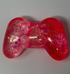 New Squishy Sensory Toy Glitter Sparkle Sugar Gaming Gamer Game Controller PINK