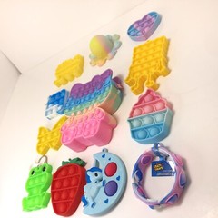 Bubble Pop Stress Relief Toy Lot Sensory Squishy Kitty Heart Cupcake Frog