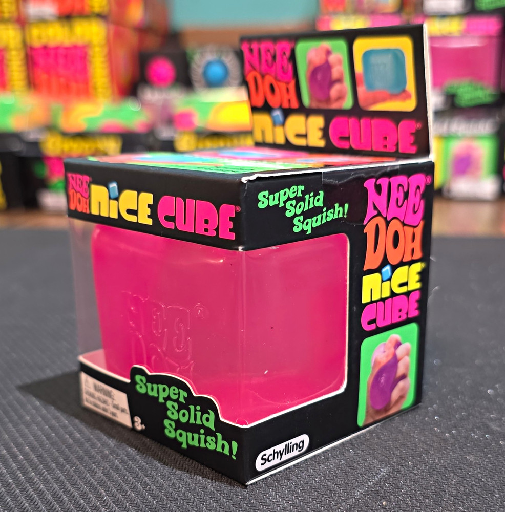 Schylling NeeDoh Nice Cube Super Solid Squish Pink Squeeze Toy Ages 3-5 2022
