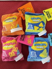 4 New J’adore Bag Squish Master Crunchy Snackz Sensory Toy Chips Puffs Nachos