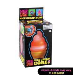 Nee Doh Nice Cream Cone Sensory Squeeze Fidget Toy, in PINK , ORANGE or BLUE