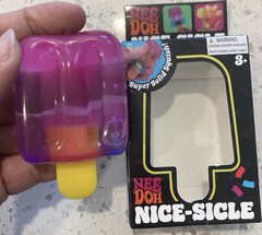 Nee Doh Nice-Sicle Squish Tactile Squeeze Toy Purple Yellow Orange