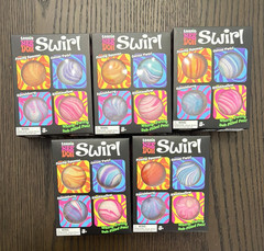 Schylling NeeDoh Teenie Swirl Tactile Squish Squeeze Toy Multicolor LOT 5