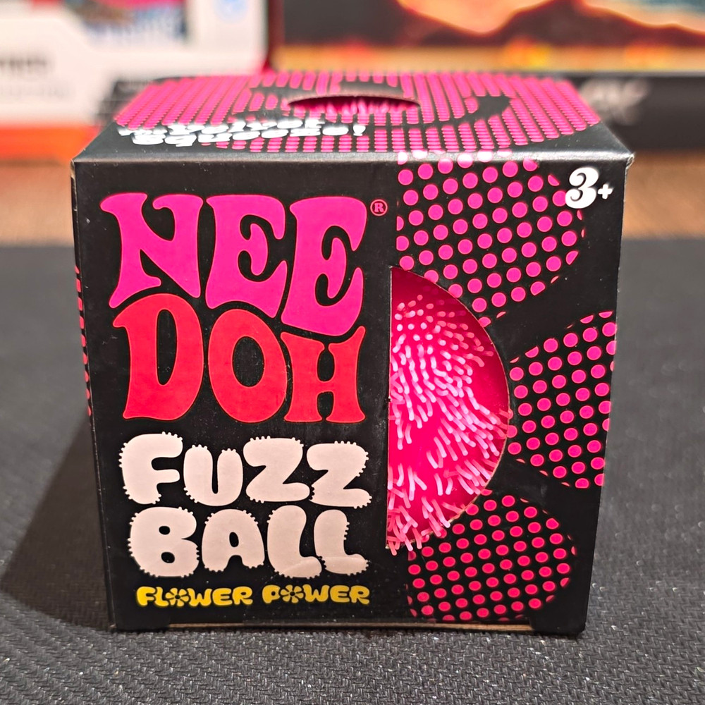 Schylling NeeDoh Fuzz Ball Flower Power Tactile Squeeze Toy Pink Ages 3-5 2024