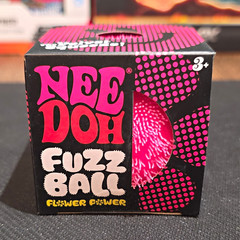 Schylling NeeDoh Fuzz Ball Flower Power Tactile Squeeze Toy Pink Ages 3-5 2024