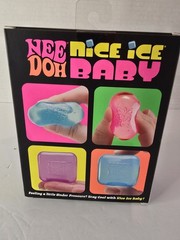 Schylling NeeDoh Nice Ice Baby 4-Pack Mini Cubes Squishy Fidget Toy Authentic