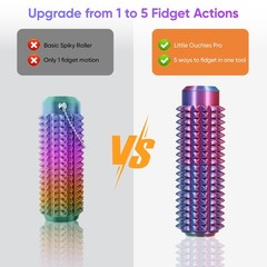 Little Ouchies 5 in 1 Prickly Spinny Clicker Fidget Tool – All-in-One Pain St…