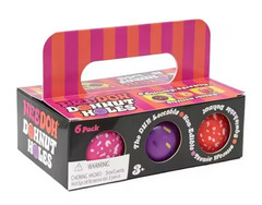 Play-Doh Dohnut Holes Fidget Squeeze Toys 6-Pack, Multicolor, Ages 3+