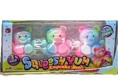 Squeesh Yum Cupcake Bear 3 Pack Tri Die Colors