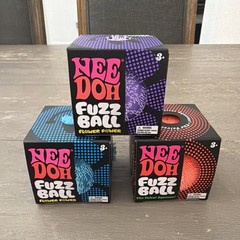 Nee Doh FUZZ BALL Flower Power Squish Stress Ball Fuzzball NeeDoh Lot Of 3