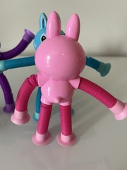 4 Pack Sensory Toys Bunny Suction Cup Pop Tubes