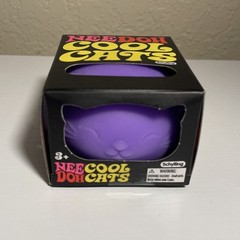 NeeDoh Cool Cats Sensory Squish Stress Toy Schylling Squishy Nee Doh Purple