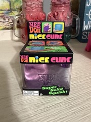 Needoh Nice Cube Purple Sensory Squeeze Toy with Super Solid Squish – 2.25″ Cube