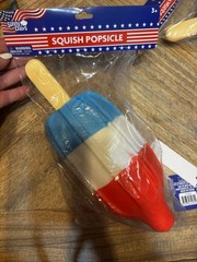 Sunny Days Squish Popsicle Tactile Squeeze Toy, Blue/White/Red, Ages 3-4