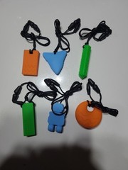 Silicone Chew Pendant Necklace for Autism ADHD Calming Teething Chewy Bite
