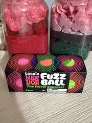 Authentic NeeDoh Teenie Fuzz Ball The Velvet Squeeze Squishy Toy Nee Doh 3 pack