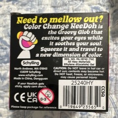 Schylling Nee Doh Color Change Groovy Glob Tactile Squeeze Toy Blue 25240HY