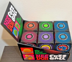 (Case of 12)Needoh Fuzz Ball Velvet Squeeze Squishy Squeeze Toy Nee Doh Fuzzball