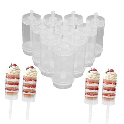 Cake Push Pop Containers: Pack Cake Push Pops With Lids For Cupcake Confetti 10