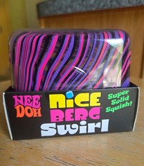 100% Authentic Schylling NeeDoh Nice Berg Swirl BRAND NEW- Black/Pink/Purple 1pc