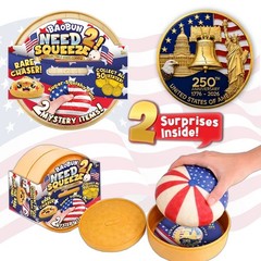 Toy Master Happy Birthday America PU Bao Bun Squishy w/ Surprise Token