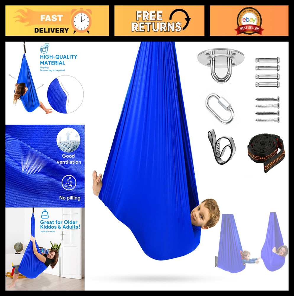 Therapy Sensory Swing for Kids & Adults, Indoor Outdoor Cuddle Hammock, Pod Chai