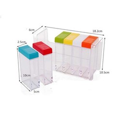 Spice Shaker, 6 Pcs Seasoning Rack Spice Pots Storage Container Condiment Jar…