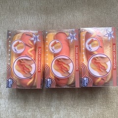 Lot Of 3 Squishy Hot Dog Squeezy Fidget Toy Sunny Days 2-in-1 Hotdog