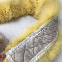 Assorted Colorful 2.5 Yards Real Fur Scraps Craft Seeing Cosplay Purple Yellow