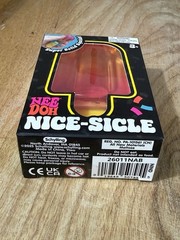 Nee Doh Nice-Sicle Super Solid Squishy Squeeze Toy 3+, Red/Yellow, 26011NAB