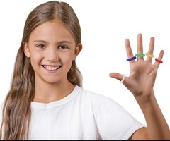 30 Pieces Acupressure Rings Spiky Sensory Red, Blue, Green, Gold, Silver