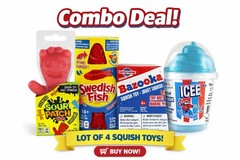 Scented squishy Variety – Sour Patch Swedish Fish Bazooka Icee Squishy