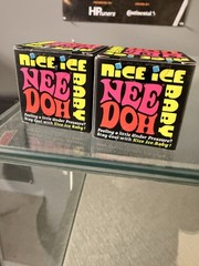 NEW! Schylling NeeDoh Nice Ice Baby 1.25″ Cube- Super Solid Squish, Pink & Blue