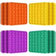 12 Pack Fidget Toys,Push Pop Sensory Toys 4.9 inches, Multi-color