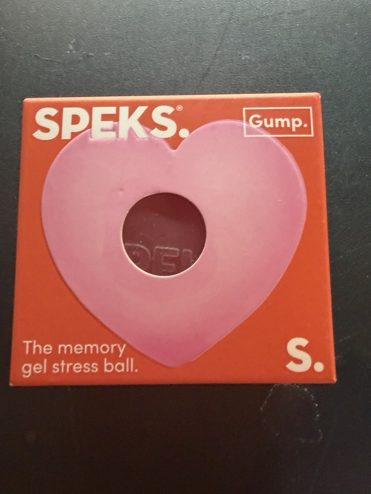 New Speks Gump Limited & Rare Pink Heart Squishy Squeeze Fidget Toy Viral