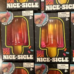 PINK & YELLOW Needoh NICE-SICLE Popsicle Nicesicle Jelly Squishy Toy NEE DOH NEW