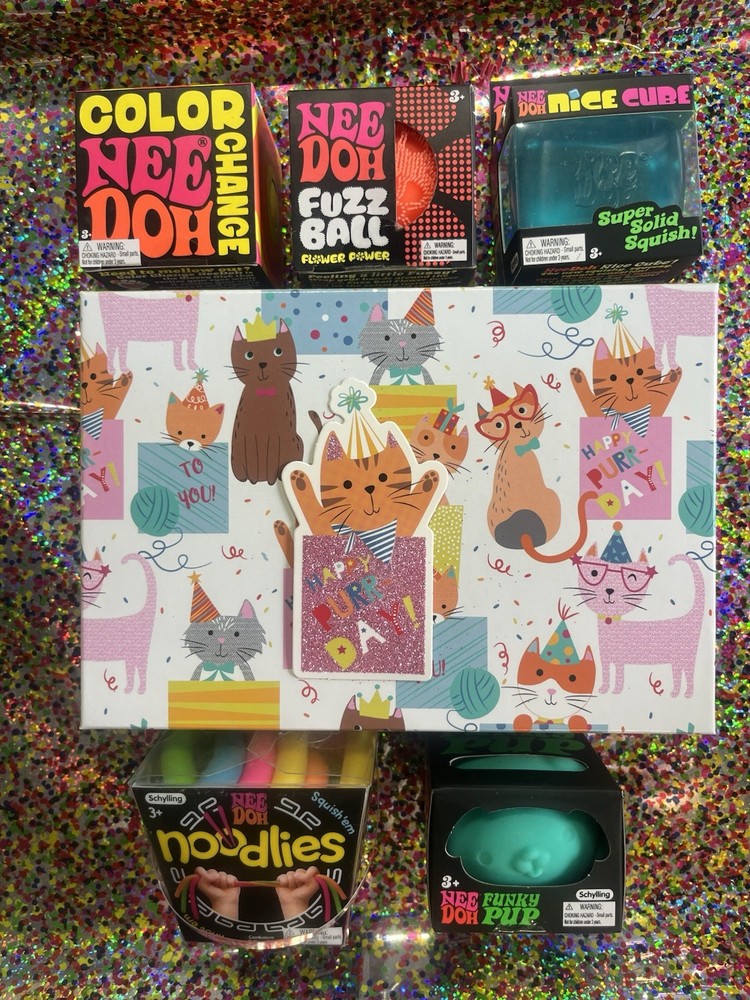 THE ULTIMATE BIRTHDAY GIFT BOX! Includes 5 different NeeDoh items!